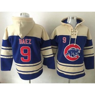 Cubs #9 Javier Baez Blue Sawyer Hooded Sweatshirt MLB Hoodie