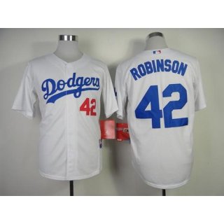 Dodgers #42 Jackie Robinson White Cool Base Stitched MLB Jersey