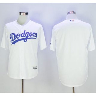 Dodgers Blank White New Cool Base Stitched MLB Jersey