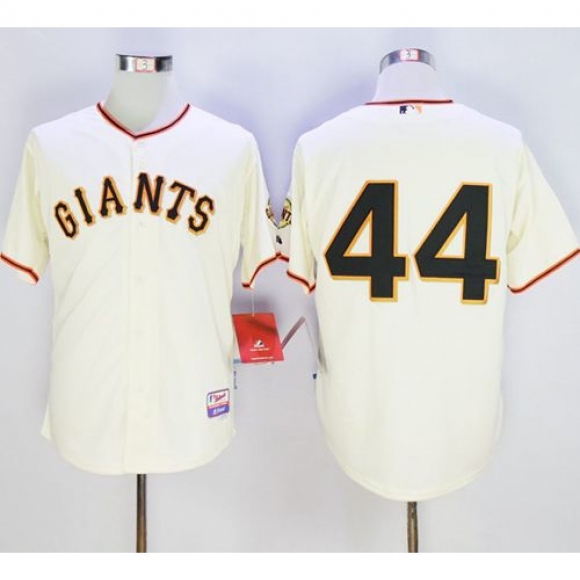 Giants #44 Willie McCovey Cream Cool Base Stitched MLB Jersey