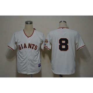 Giants #8 Hunter Pence Cream Cool Base Stitched MLB Jersey