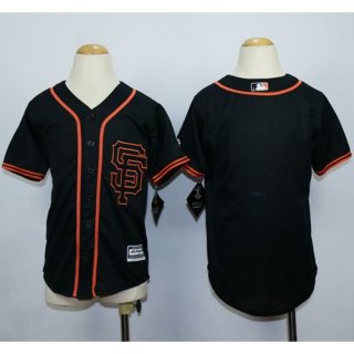 Giants Blank Black Alternate Stitched Youth MLB Jersey