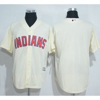 indians Blank Cream New Cool Base Stitched MLB Jersey