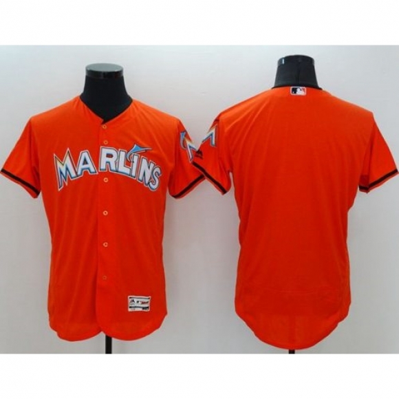 marlins Blank Orange Flexbase Authentic Collection Stitched MLB Jersey