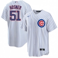 Men's Chicago Cubs #51 Eric Hosmer White Cool Base Stitched Baseball Jersey