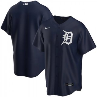 Men's Detroit Tigers Blank Navy Cool Base Stitched Jersey