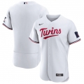 Men's Minnesota Twins Blank White 2023 Home Team Flex Base Stitched Jersey