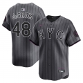 Men's New York Mets #48 Jacob deGrom Nike Graphite 2024 City Connect Limited Player Jersey