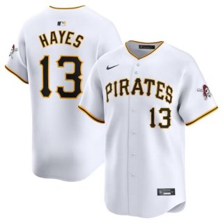 Youth Pittsburgh Pirates #13 Ke'Bryan Hayes White Home Limited Stitched Baseball Jersey