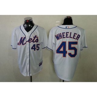 Mets #45 Zack Wheeler White Cool Base Stitched MLB Jersey