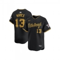 Men's Pittsburgh Pirates #13 Ke'Bryan Hayes Black Home Limited Stitched Baseball Jersey