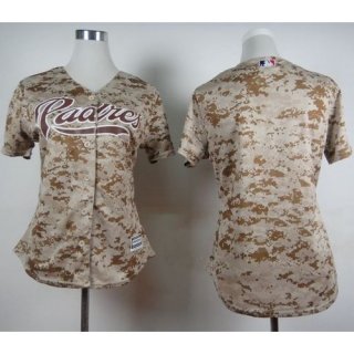 Padres Blank Camo Alternate 2 Women's Stitched MLB Jersey