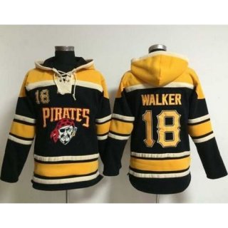 Pirates #18 Neil Walker Black Sawyer Hooded Sweatshirt MLB Hoodie