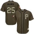 Pirates #25 Gregory Polanco Green Salute to Service Stitched Youth MLB Jersey