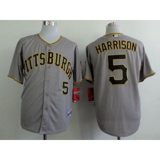 Pirates #5 Josh Harrison Grey Cool Base Stitched MLB Jersey