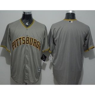 Pirates Blank Grey New Cool Base Stitched MLB Jersey