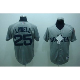 Red Sox #25 Mike Lowell Stitched Grey MLB Jersey