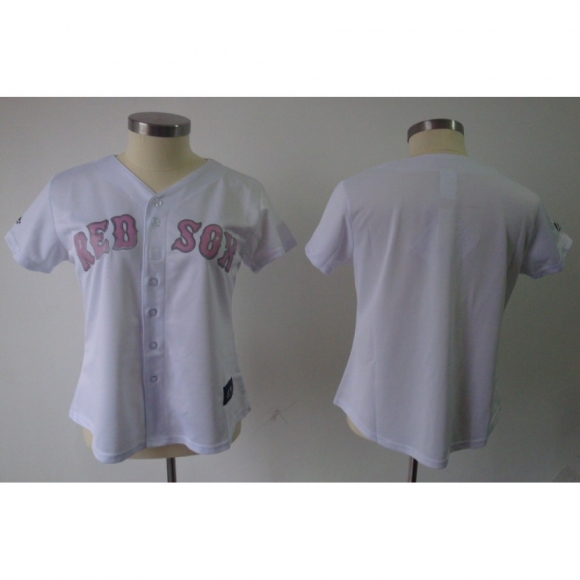 Red Sox Blank White Women's Fashion Stitched MLB Jersey