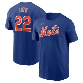 Men's New York Mets Juan Soto Nike Royal Fuse Name & Number T-Shirt