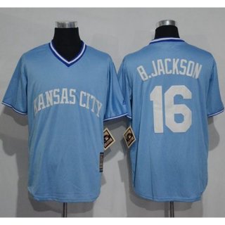 Royals #16 Bo Jackson Light Blue Cooperstown Stitched MLB Jersey