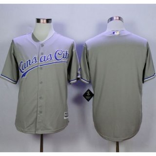 Royals Blank Grey New Cool Base Stitched MLB Jersey