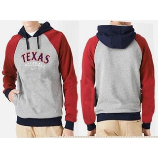 Texas Rangers Pullover Hoodie Red & Grey