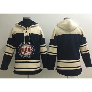 Twins Blank Navy Blue Sawyer Hooded Sweatshirt MLB Hoodie