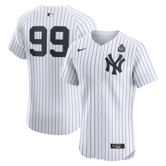 Men's New York Yankees Aaron Judge Nike White 2024 World Series Home Elite Player Jersey