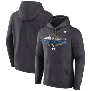 Men's Los Angeles Dodgers Heather Charcoal 2024 World Series Champions Hoodie