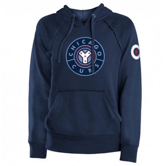 Women's Chicago Cubs Navy City Connect Hoodie