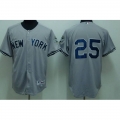 Yankees #25 Mark Teixeira Stitched Grey MLB Jersey