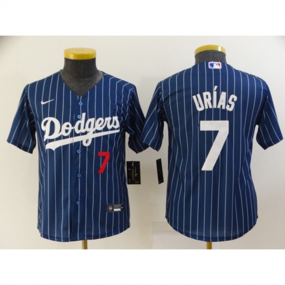 Youth Los Angeles Dodgers #7 Julio Urias Blue Stitched Jersey