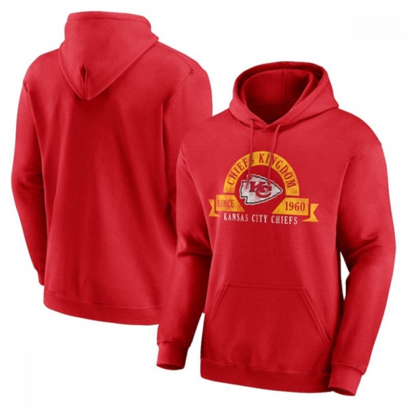 Men's Kansas City Chiefs Red Pullover Hoodie