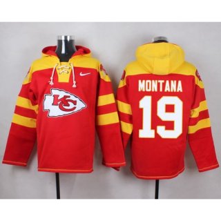 Nike Chiefs #19 Joe Montana Red Player Pullover NFL Hoodie