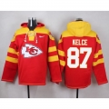 Nike Chiefs #87 Travis Kelce Red Player Pullover NFL Hoodie