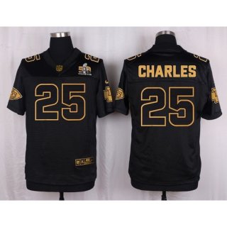 Nike Chiefs #25 Jamaal Charles Black Men's Stitched NFL Elite Pro Line Gold Collection Jersey