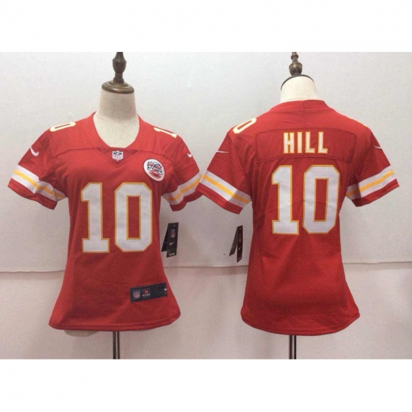 Women's Nike Kansas City Chiefs #10 Tyreek Hill Red Untouchable Limited Stitched NFL Jersey