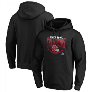 Men's Kansas City Chiefs Black Super Bowl LIV Champions Line of Scrimmage Pullover Hoodie