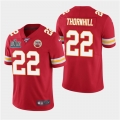 Men's Kansas City Chiefs #22 Juan Thornhill Red Super Bowl LIV With 100th Season Patch Vapor Untouchable Limited Stitched NFL Jersey