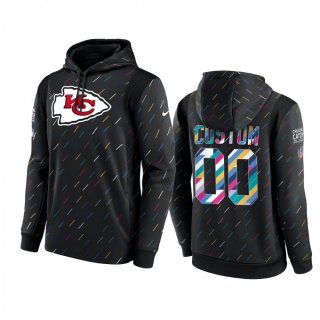 Men's Kansas City Chiefs Active Player Custom 2021 Charcoal Crucial Catch Therma Pullover Hoodie