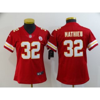 Women's Kansas City Chiefs #32 Tyrann Mathieu Red Vapor Untouchable Limited Stitched NFL Jersey(Run Small)