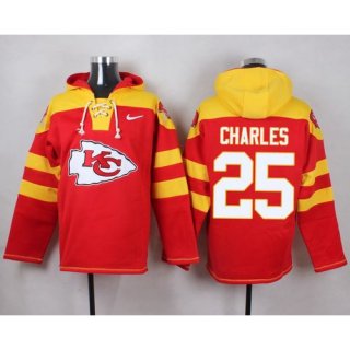 Nike Chiefs #25 Jamaal Charles Red Player Pullover NFL Hoodie