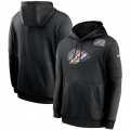 Men's Kansas City Chiefs 2020 Black Crucial Catch Sideline Performance Pullover Hoodie