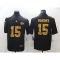 Men's Kansas City Chiefs #15 Patrick Mahomes 2020 Black Leopard Print Fashion Limited Stitched Jersey