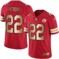 Nike Chiefs #22 Marcus Peters Red Men's Stitched NFL Limited Gold Rush Jersey