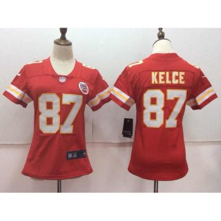 Women's Nike Kansas City Chiefs #87 Travis Kelce Red Vapor Untouchable Player Limited Stitched NFL Jersey