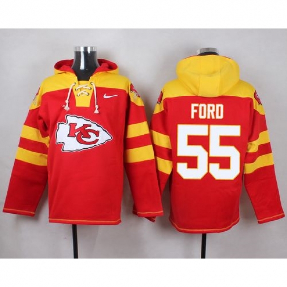 Nike Chiefs #55 Dee Ford Red Player Pullover NFL Hoodie