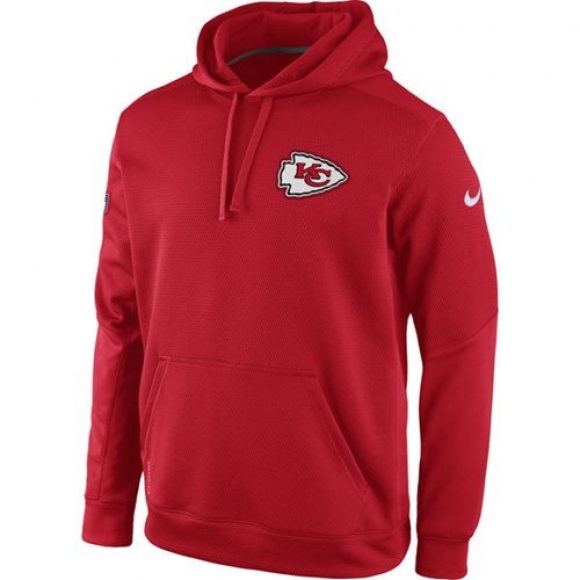 Kansas City Chiefs Nike KO Chain Fleece Pullover Performance Hoodie Red