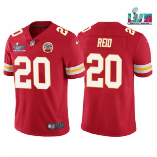 Men's Kansas City Chiefs #20 Justin Reid Red Super Bowl LVII Patch Vapor Untouchable Limited Stitched Jersey