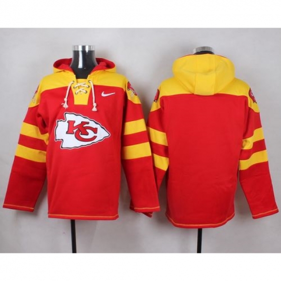 Youth Kansas City Chiefs Blank Red Pullover Hoodie